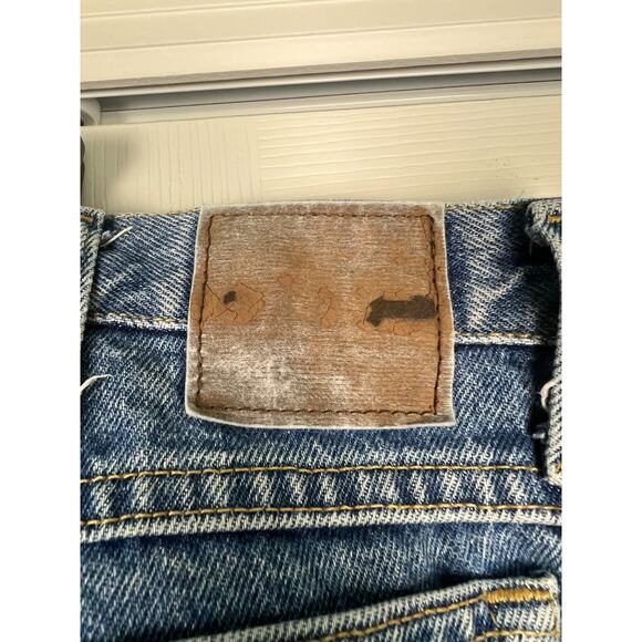 Vtg Lee Relaxed Fit Straight Leg Jeans Mens 38x30 Blue Denim Medium Wash Fading - Picture 6 of 9